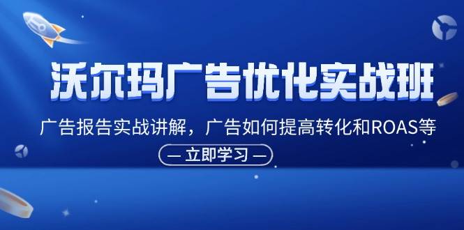 （11847期）沃尔玛广告优化实战班，广告报告实战讲解，广告如何提高转化和ROAS等-问小徐资源库