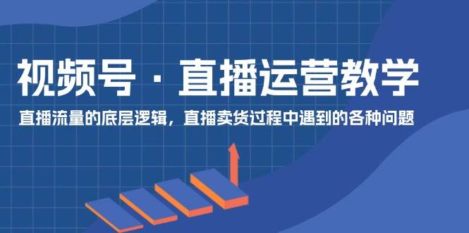 视频号直播运营教学：直播流量的底层逻辑，直播卖货过程中遇到的各种问题-问小徐资源库