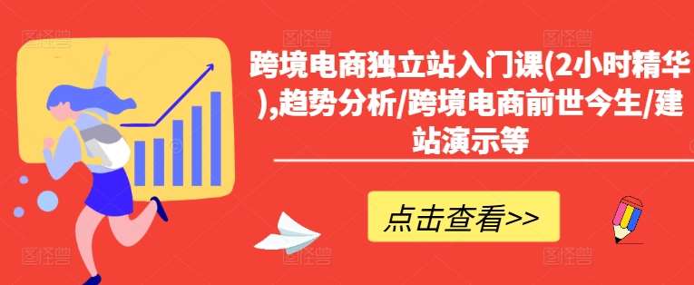 跨境电商独立站入门课(2小时精华),趋势分析/跨境电商前世今生/建站演示等-问小徐资源库