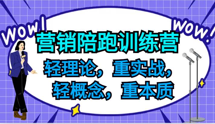 营销陪跑训练营，轻理论，重实战，轻概念，重本质，适合中小企业和初创企业的老板-问小徐资源库