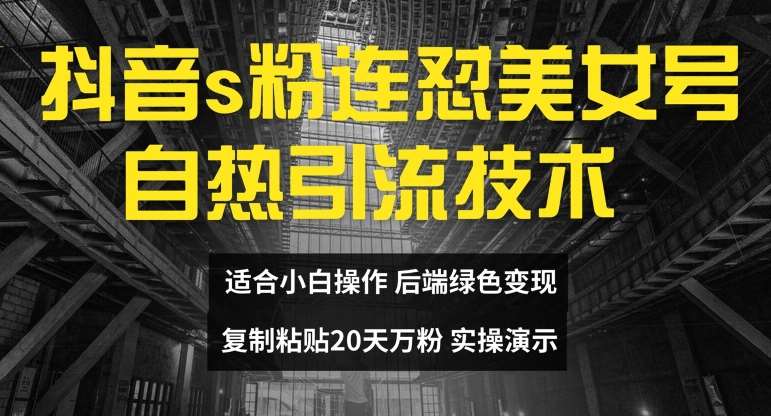 抖音s粉连怼美女号自热引流技术复制粘贴，20天万粉账号，无需实名制，矩阵操作【揭秘】-问小徐资源库