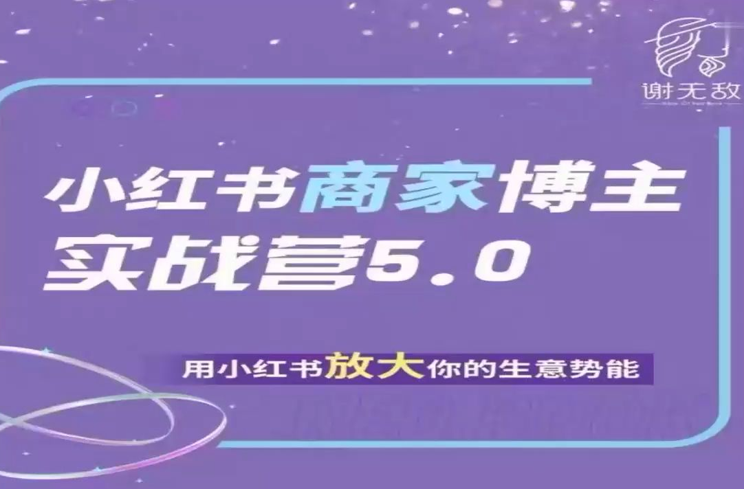 谢无敌-小红书商家实战训练营5.0|2023年(价值2880元)-问小徐资源库