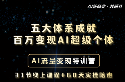 艾文-五大体系成就百万变现AI超级个体- AI流量变现特训营2024年12月(价值49800元)-问小徐资源库