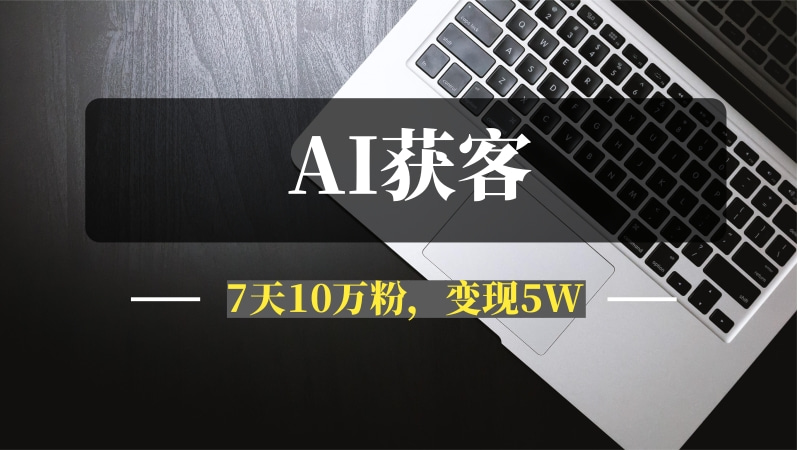 AI获客+极致销转：7天视频号10万粉，变现5W-问小徐资源库