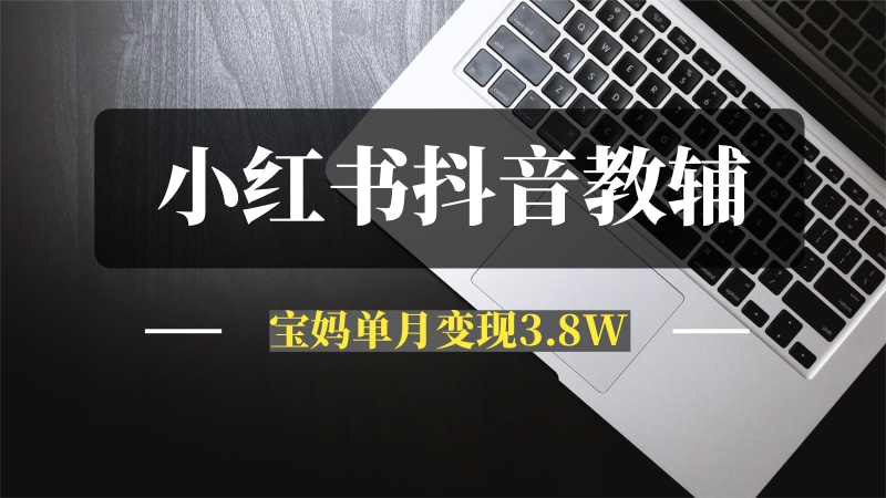 零基础宝妈如何在小红书和抖音上月入3.8万？拆解教辅项目的赚钱之道！-问小徐资源库