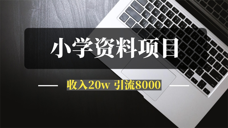 11个月，通过小学资料项目收入 20w，引流 8000 老师家长粉的深度复盘-问小徐资源库